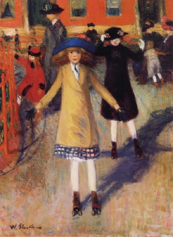 William Glackens Children Roller Skating oil painting picture